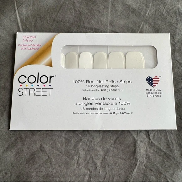 *Retired* Color Street: Swiss and Tell | White Solid Neutral Minimalist Solid - Picture 3 of 13